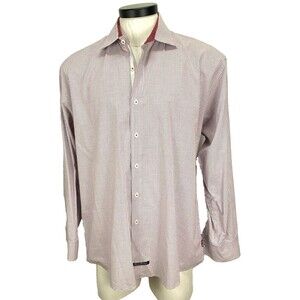 English Laundry Men's Dress Shirt Sz 17.5 (34/35)(** 17) Flip Cuffs Check